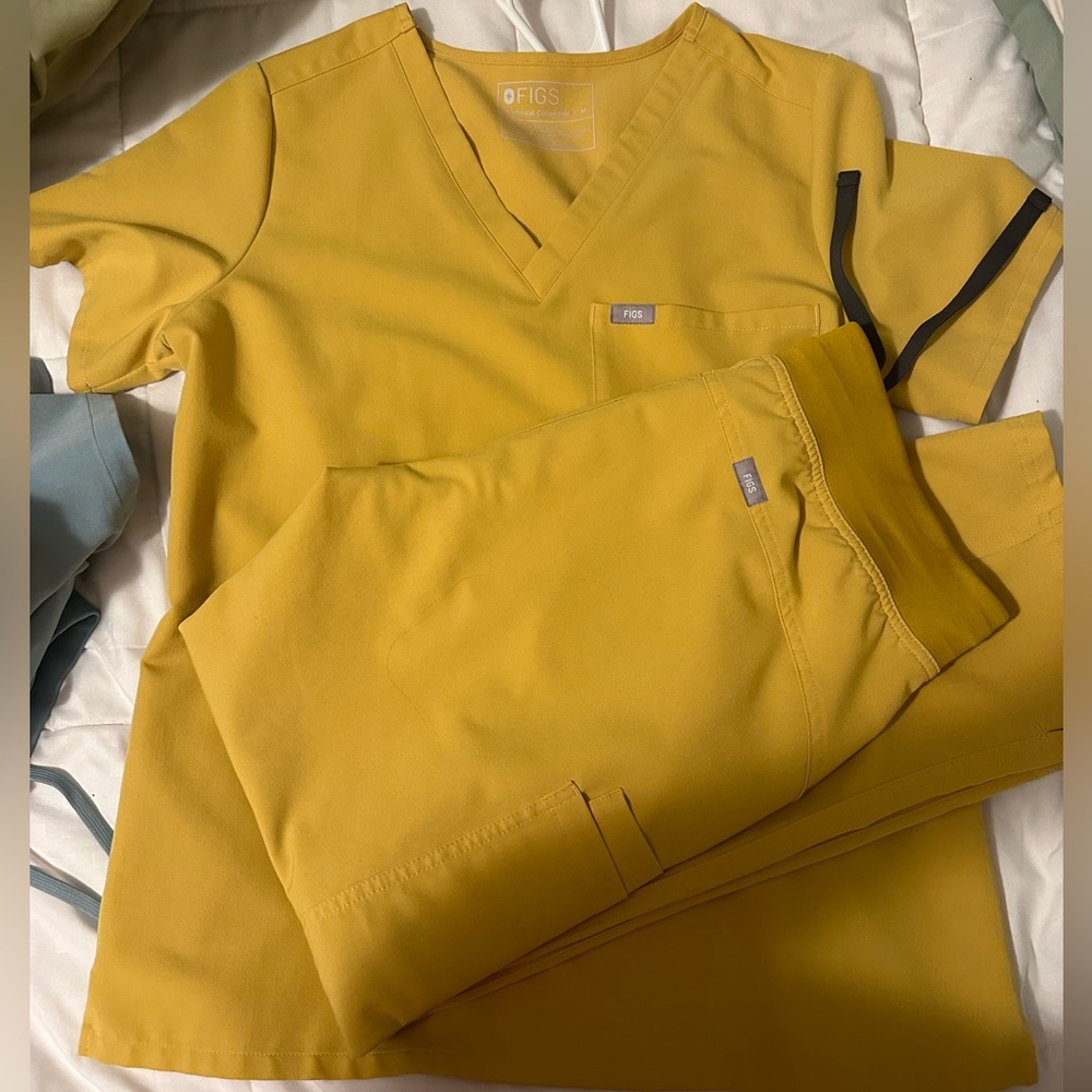 Figs Light Gold Scrubs